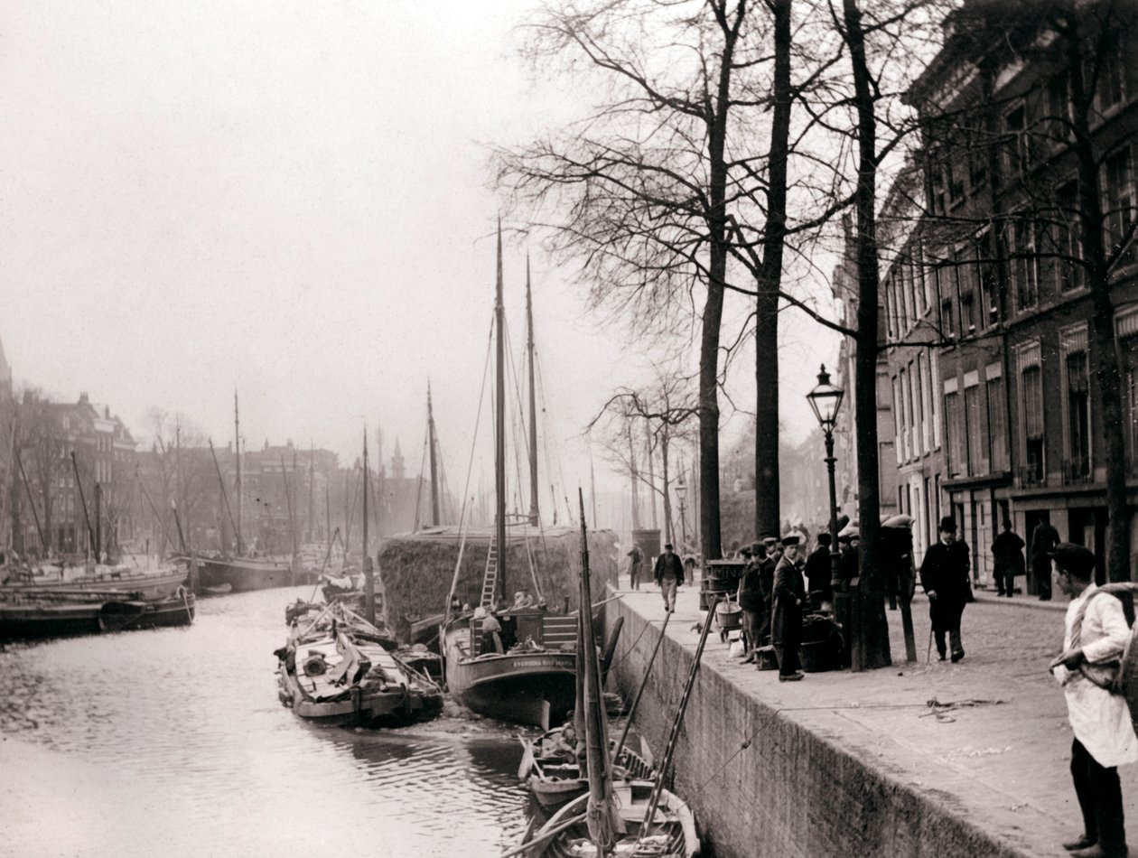 Csatornahajók, Rotterdam, 1898. alkotó: James Batkin