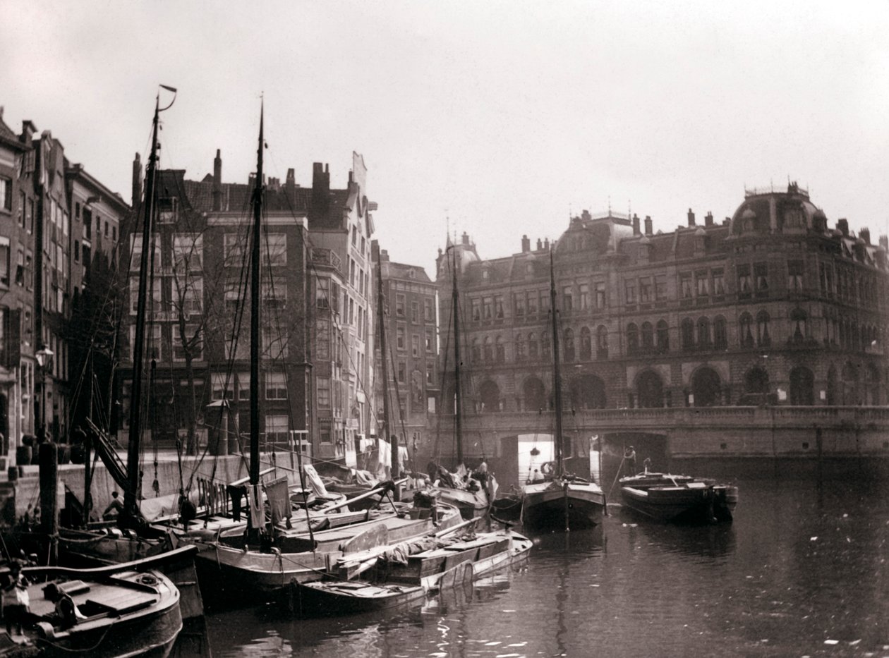 Csatornahajók, Rotterdam, 1898. alkotó: James Batkin