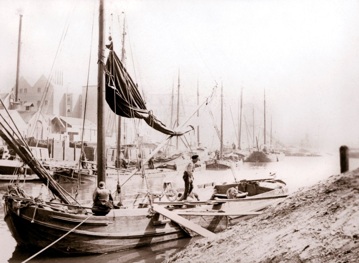 Csatornahajók, Rotterdam, 1898. alkotó: James Batkin