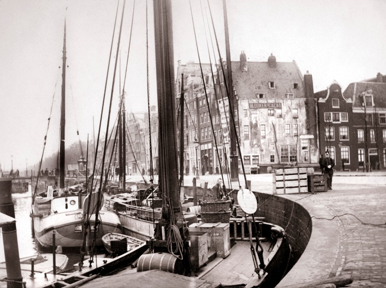 Csatornahajók, Rotterdam, 1898. alkotó: James Batkin