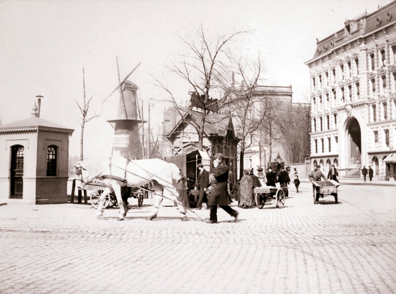 Ember lóval, Rotterdam, 1898. alkotó: James Batkin