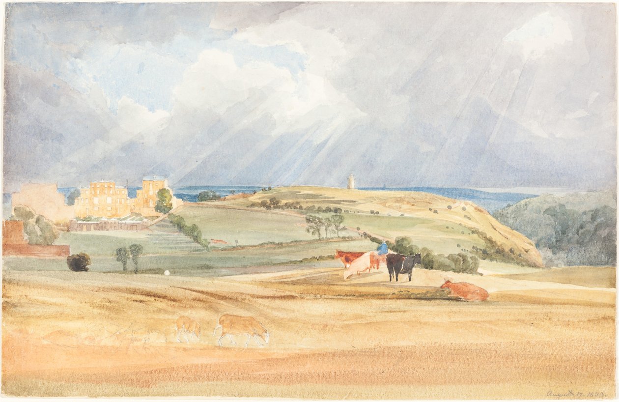 Táj Somerset szarvasmarhával, 1830. alkotó: James Bulwer