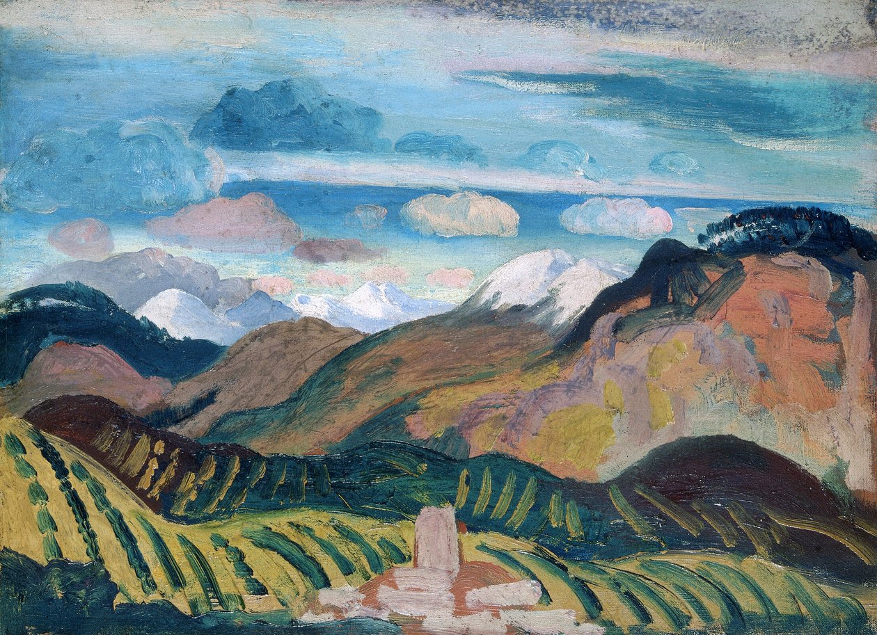 „Vernet”, provence-i táj, 1912 alkotó: James Dickson Innes