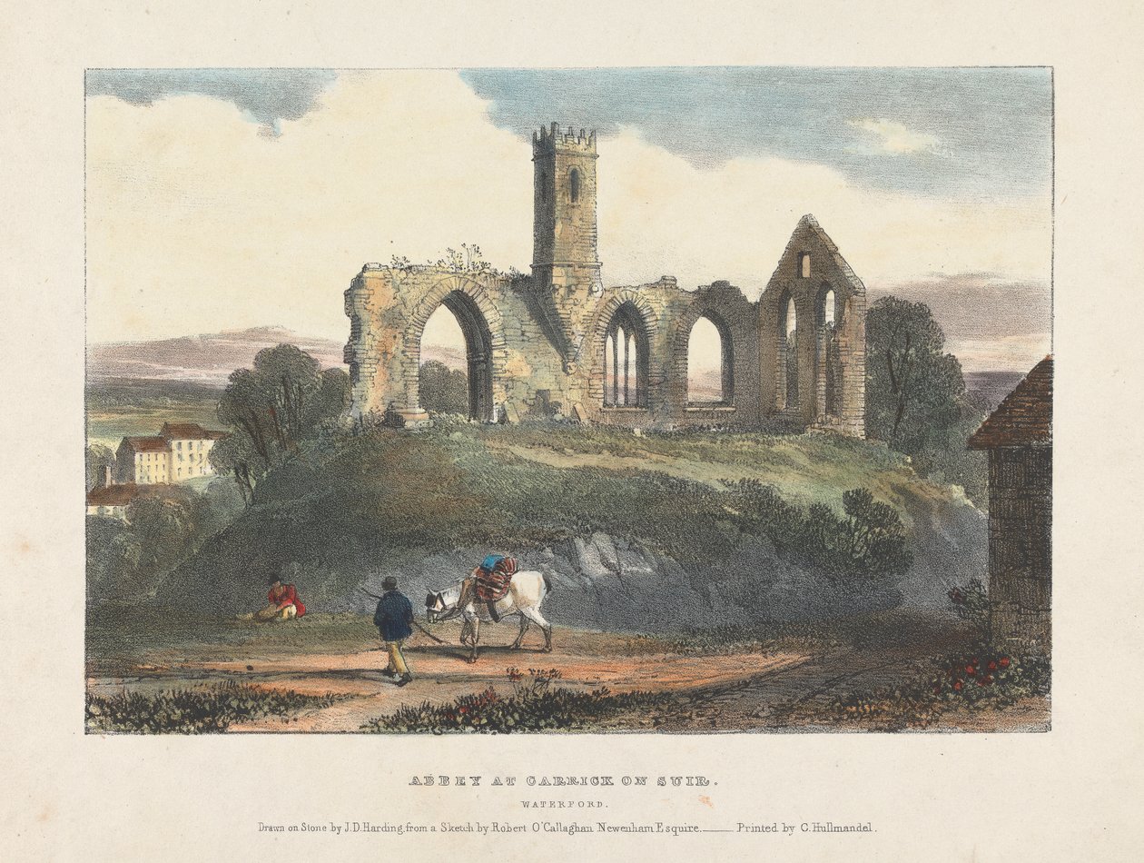 A Carrick on Suir-i apátság alkotó: James Duffield Harding