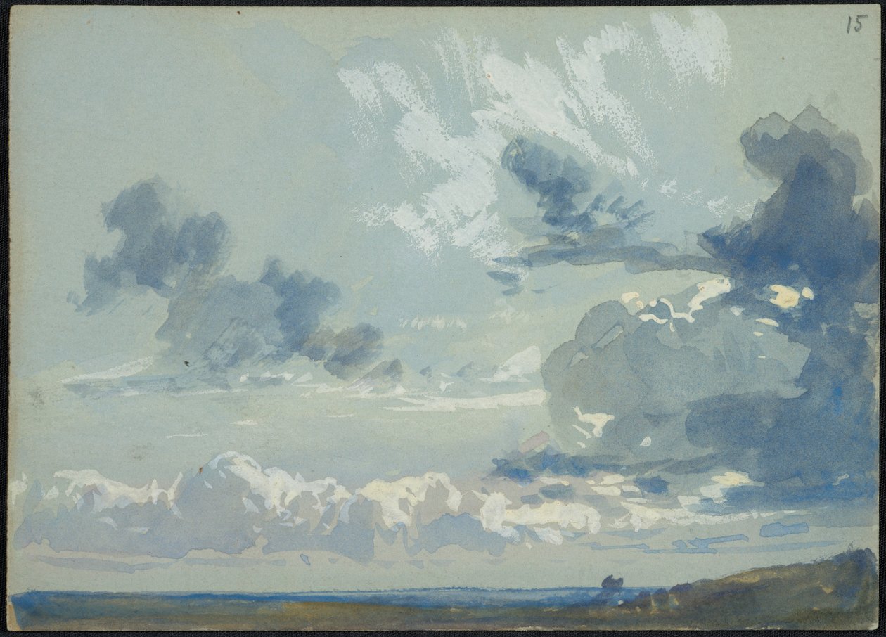 Égbolt tanulmányozás horizonttal (végről) alkotó: James Duffield Harding