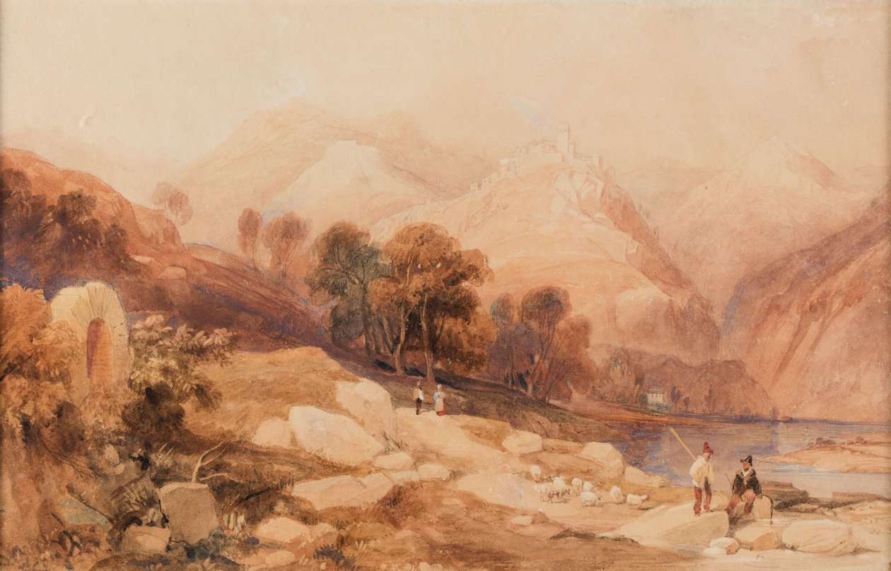 Drachenfels a Rajnán alkotó: James Duffield Harding