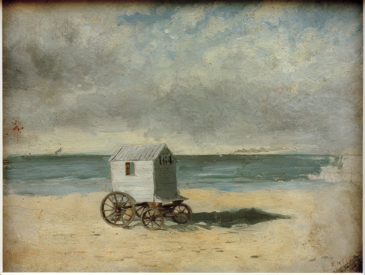 Fürdőkocsik alkotó: James Sidney Ensor