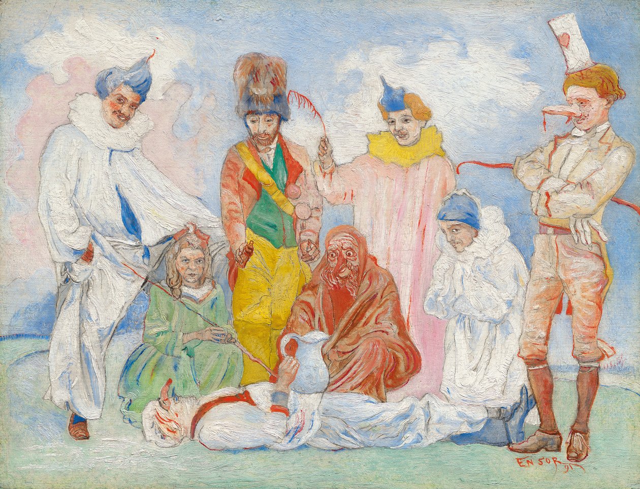 Maszkkeresztség, 1891. alkotó: James Ensor