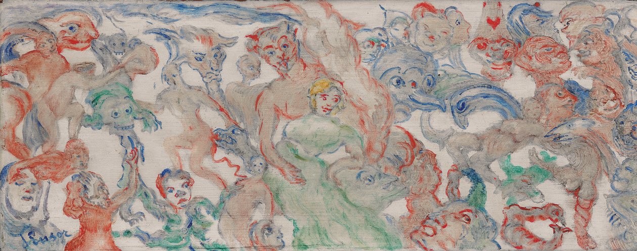 Szörnyek összefonva, összefűzve, összefonva (B) alkotó: James Ensor