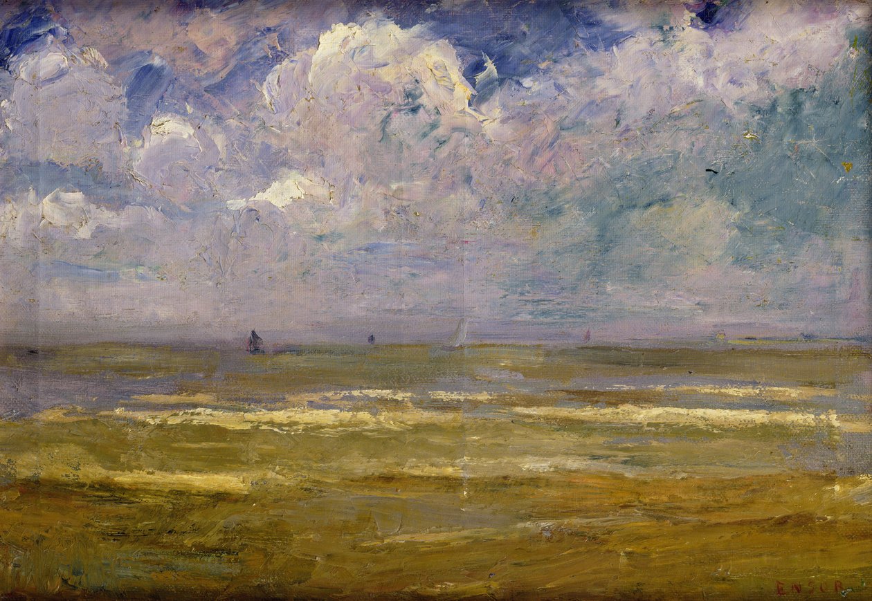 Tengeri tájkép (olaj, vászon) alkotó: James Ensor