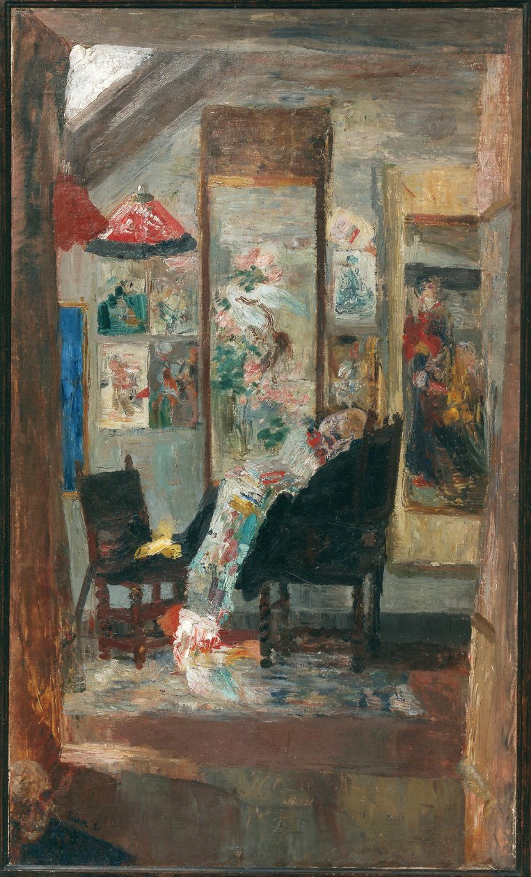 Csontvázat néz chinoiseries, 1885. alkotó: James Ensor