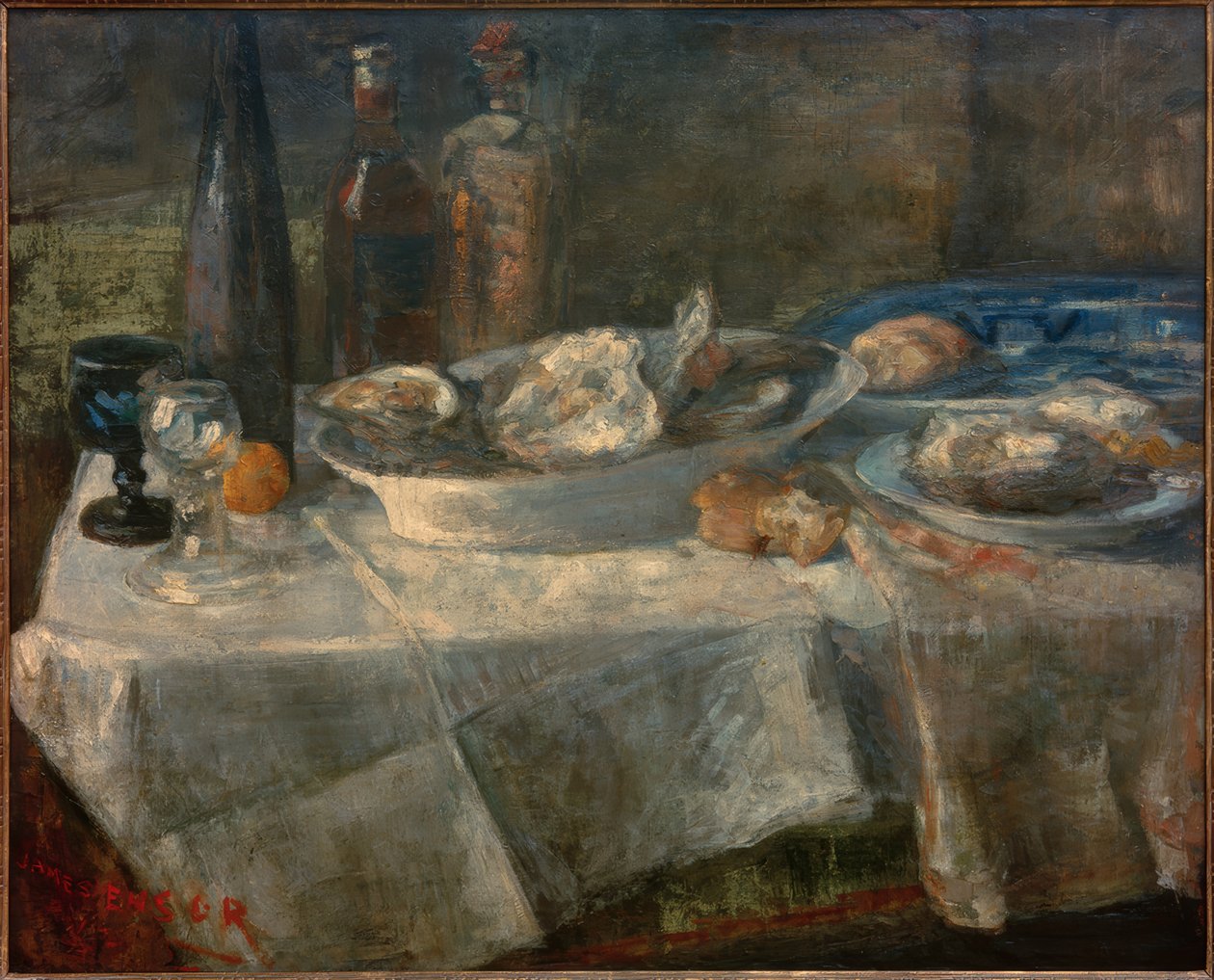Csendélet osztrigával alkotó: James Sidney Ensor