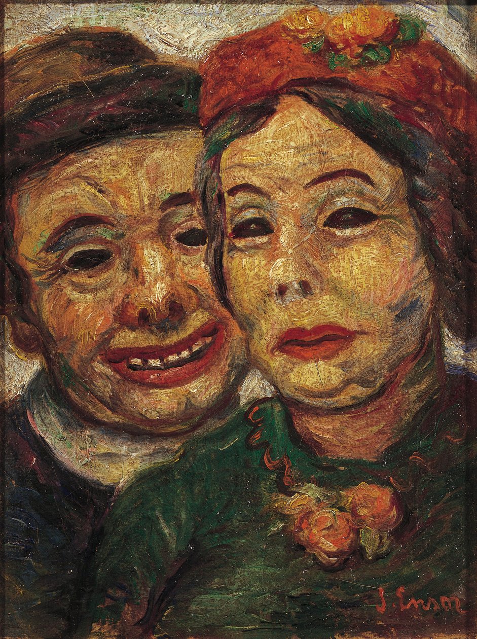 Az álarcos pár alkotó: James Ensor