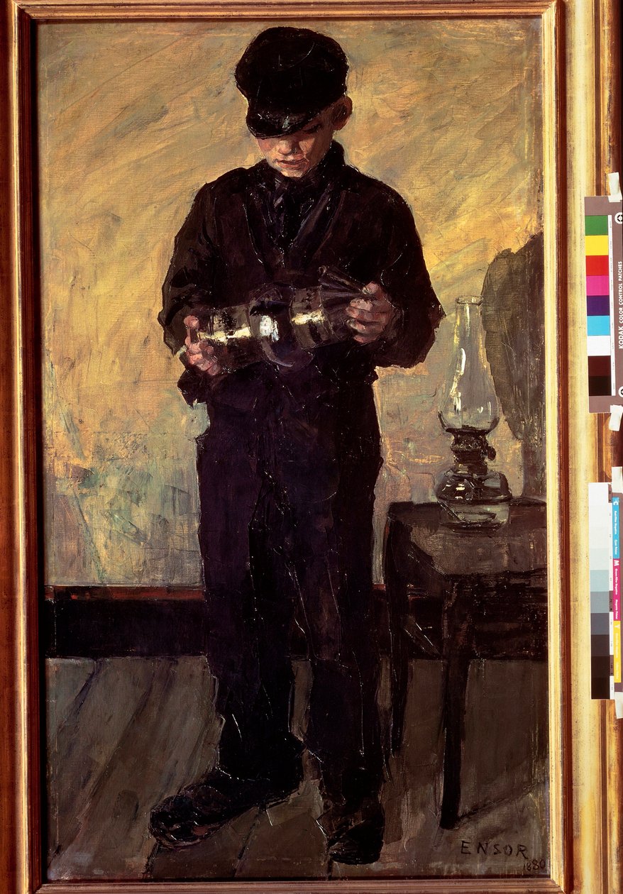 a kis olajlámpa szerelő alkotó: James Ensor