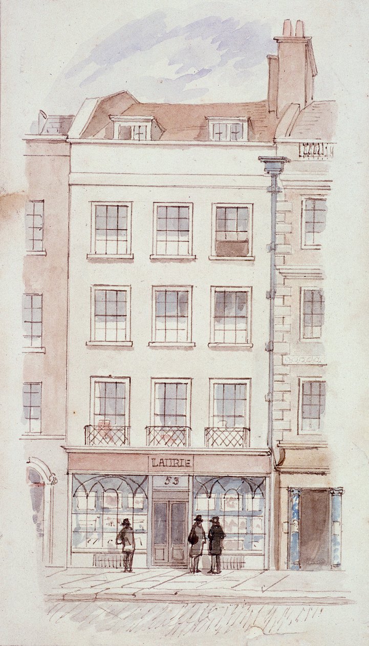 Laurie telephelye, Fleet Street, London, 1820 alkotó: James Findlay