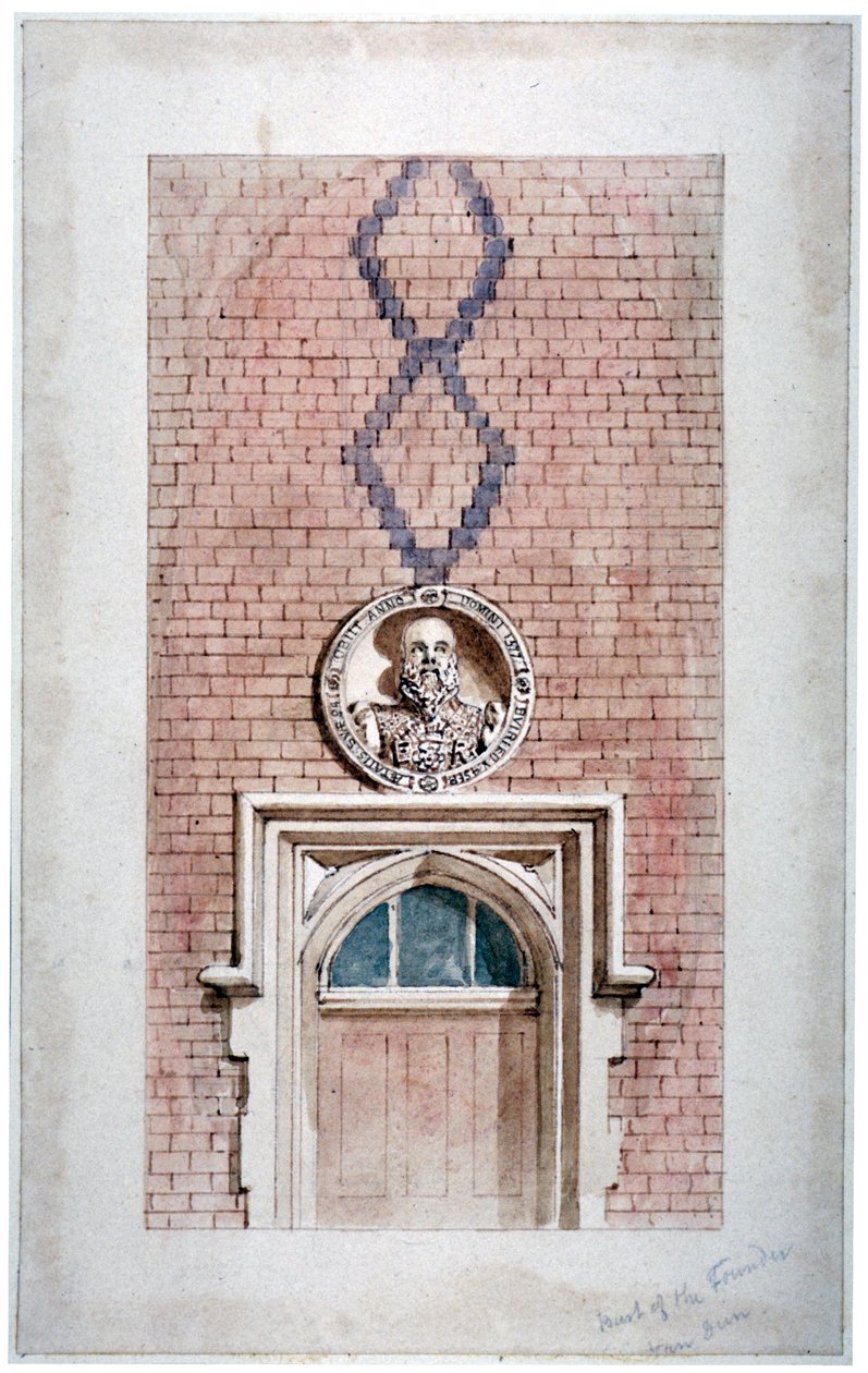 Van Dun Almshouses, Caxton Street, London, 1852. alkotó: James Findlay