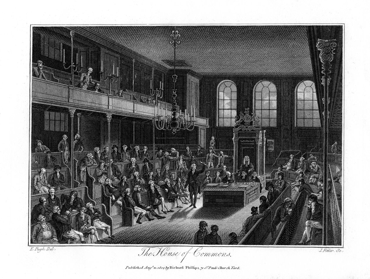 Az alsóház, London, 1804. alkotó: James Fittler