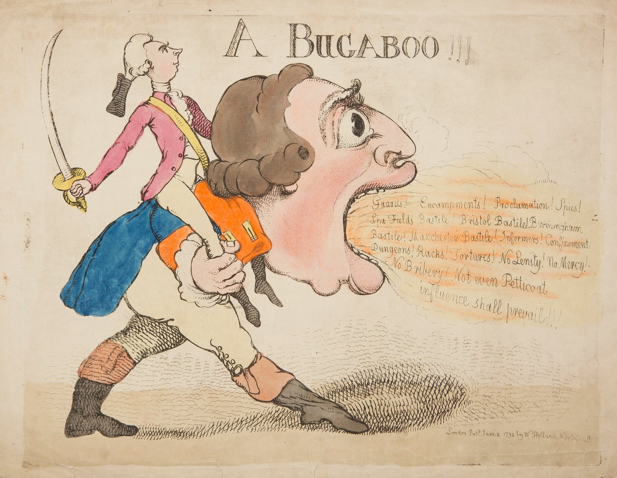 Egy Bugaboo!!! 1792 (színes metszet) alkotó: James Gillray