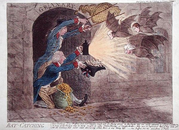 Denevérfogás alkotó: James Gillray