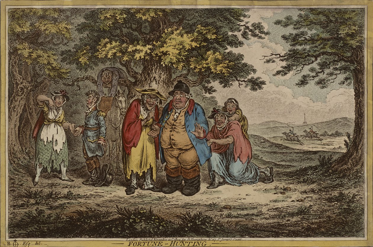 Szerencsevadászat, november 20-án jelent meg alkotó: James Gillray