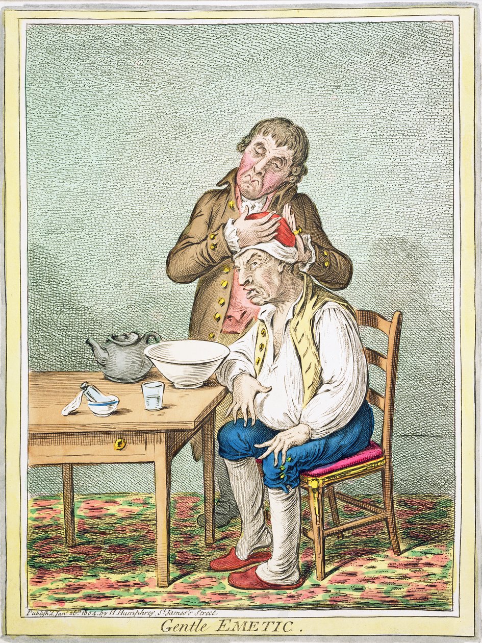 Gentle Emetic, Hannah Humphrey, 1804 alkotó: James Gillray