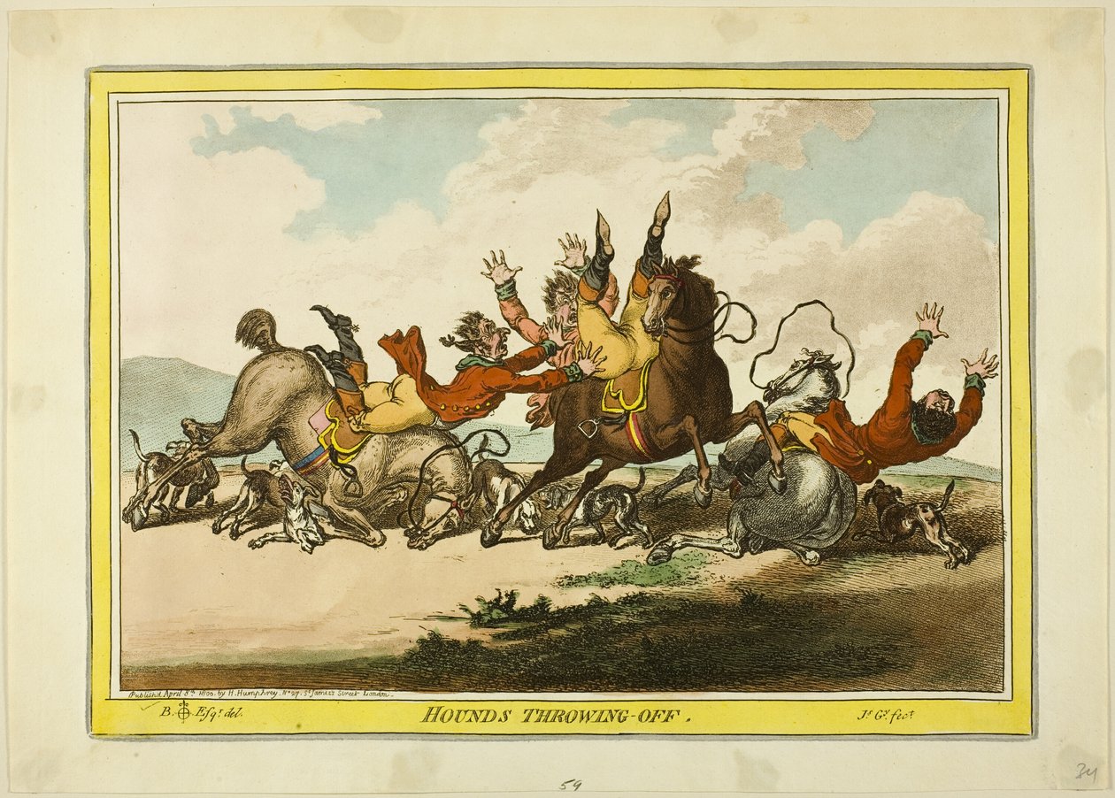 Hounds Throwing Off alkotó: James Gillray