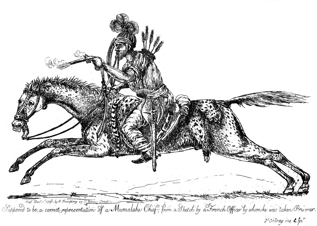 Mameluk főnök, 1798. alkotó: James Gillray