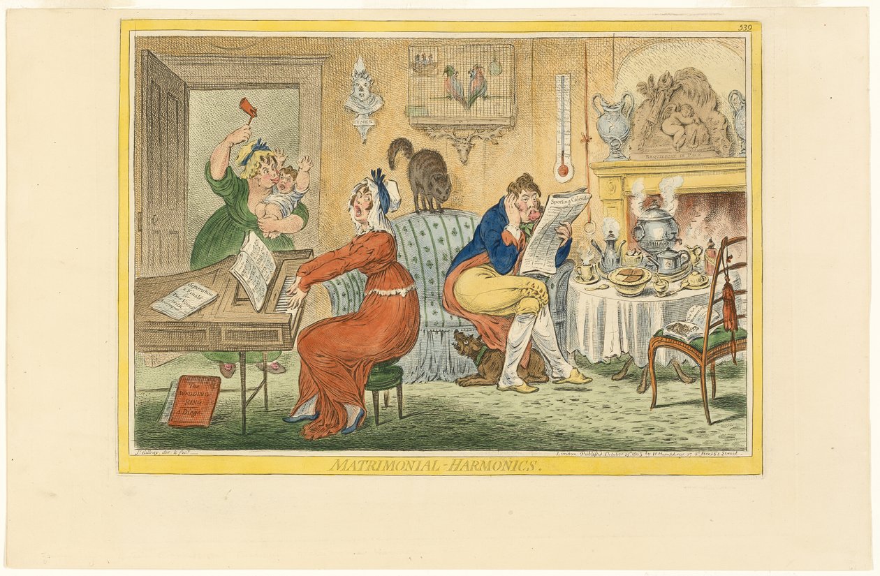 Házassági harmóniák (Recto) alkotó: James Gillray