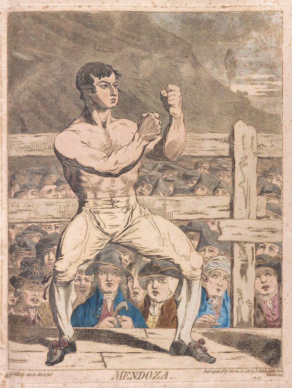 Mendoza, pub.1788 (kézzel színezett metszet) alkotó: James Gillray