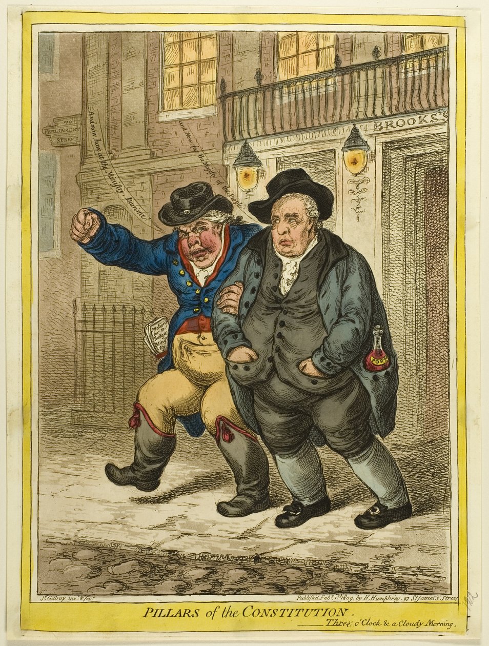 Az alkotmány pillérei alkotó: James Gillray