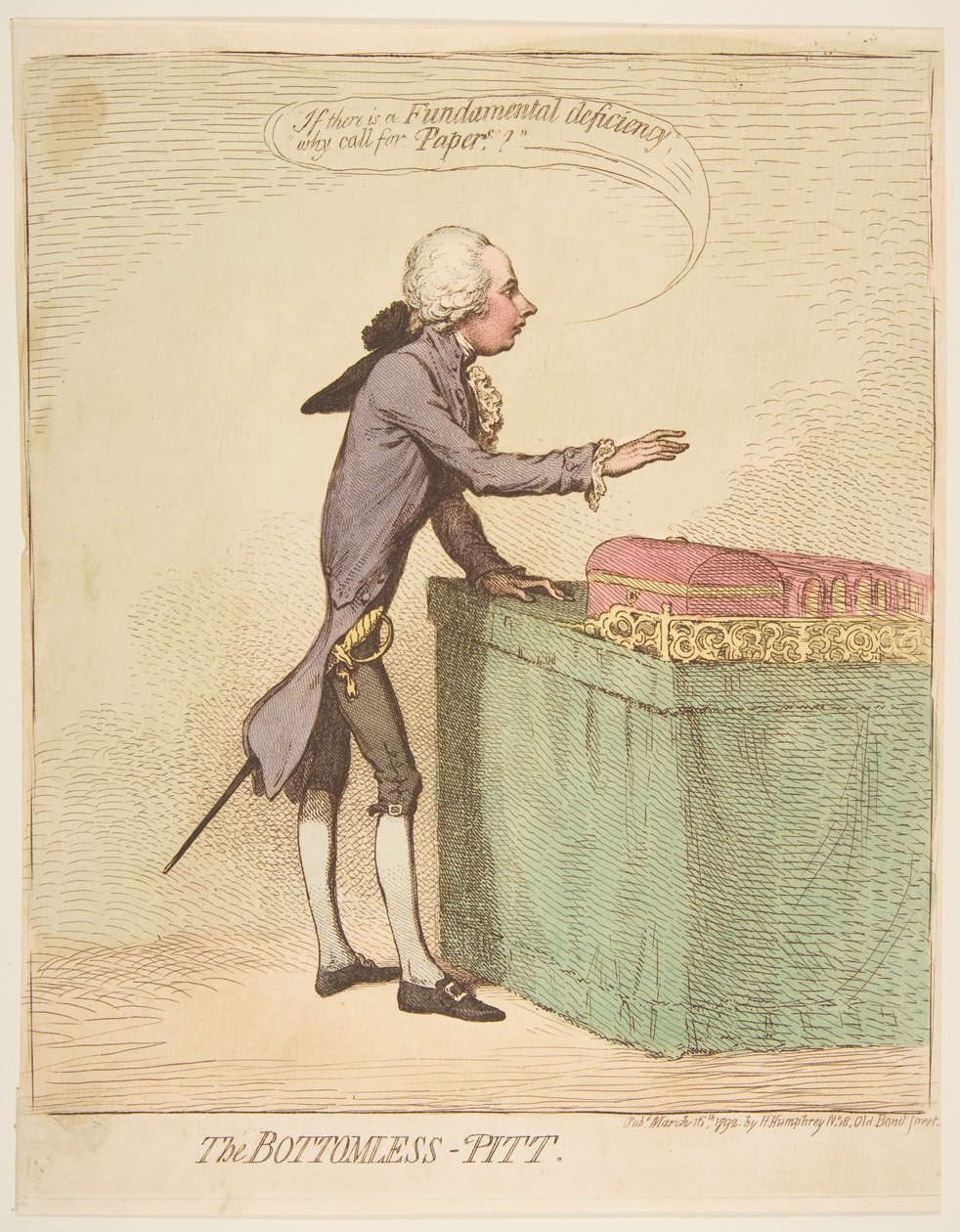 The Bottomless-Pitt, 1792. március 16. alkotó: James Gillray
