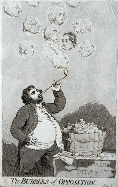 Az ellenzék buborékai alkotó: James Gillray