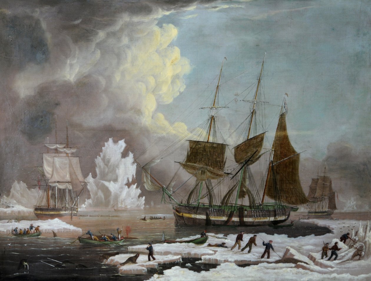 Hull Whaler, "Harmony" (olaj, vászon) alkotó: James H. Wheldon
