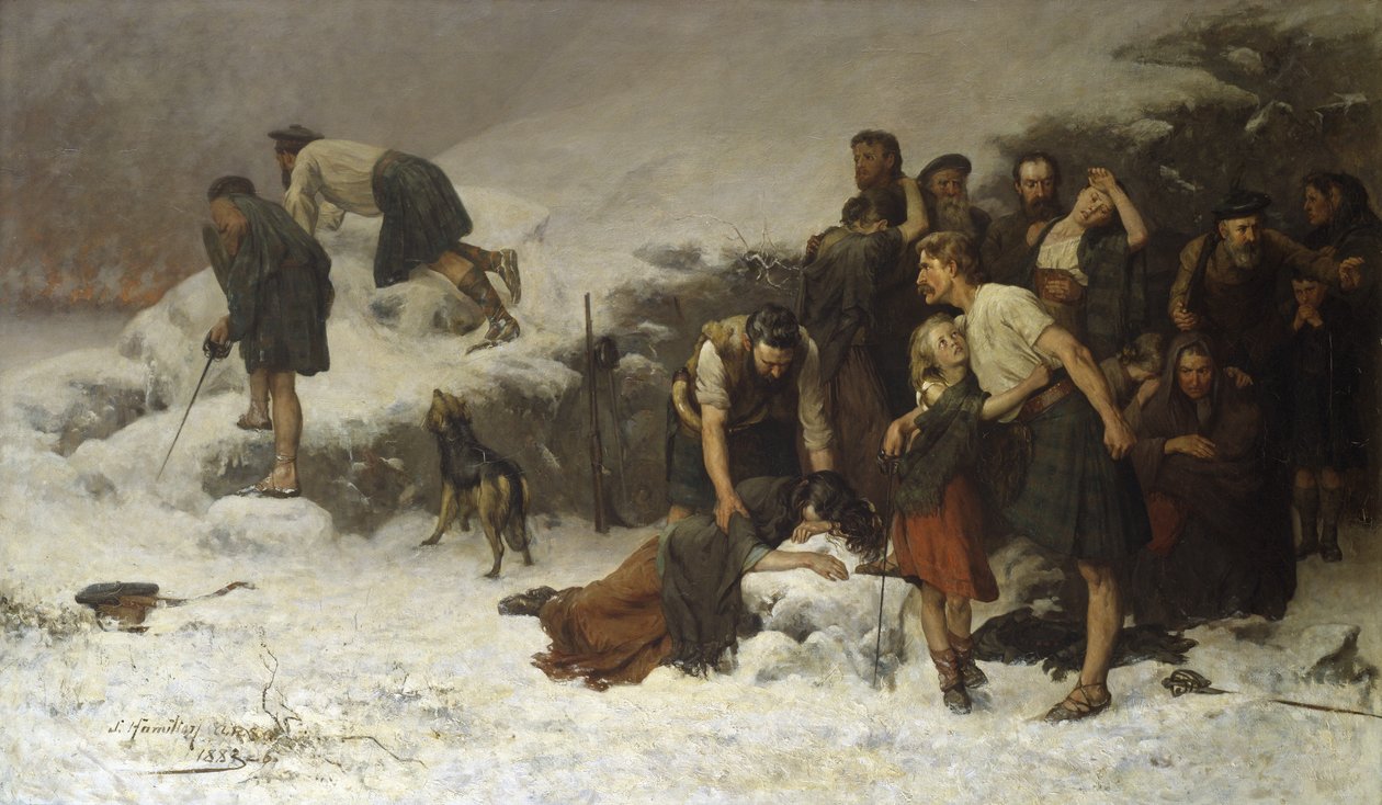 Glencoe mészárlása alkotó: James Hamilton