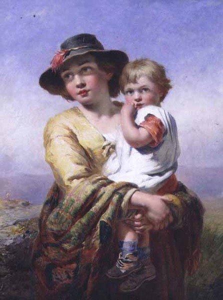 Anya és gyermek alkotó: James John Hill