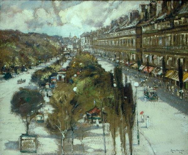 Parisian Boulevard (pasztell papíron) alkotó: James Kay