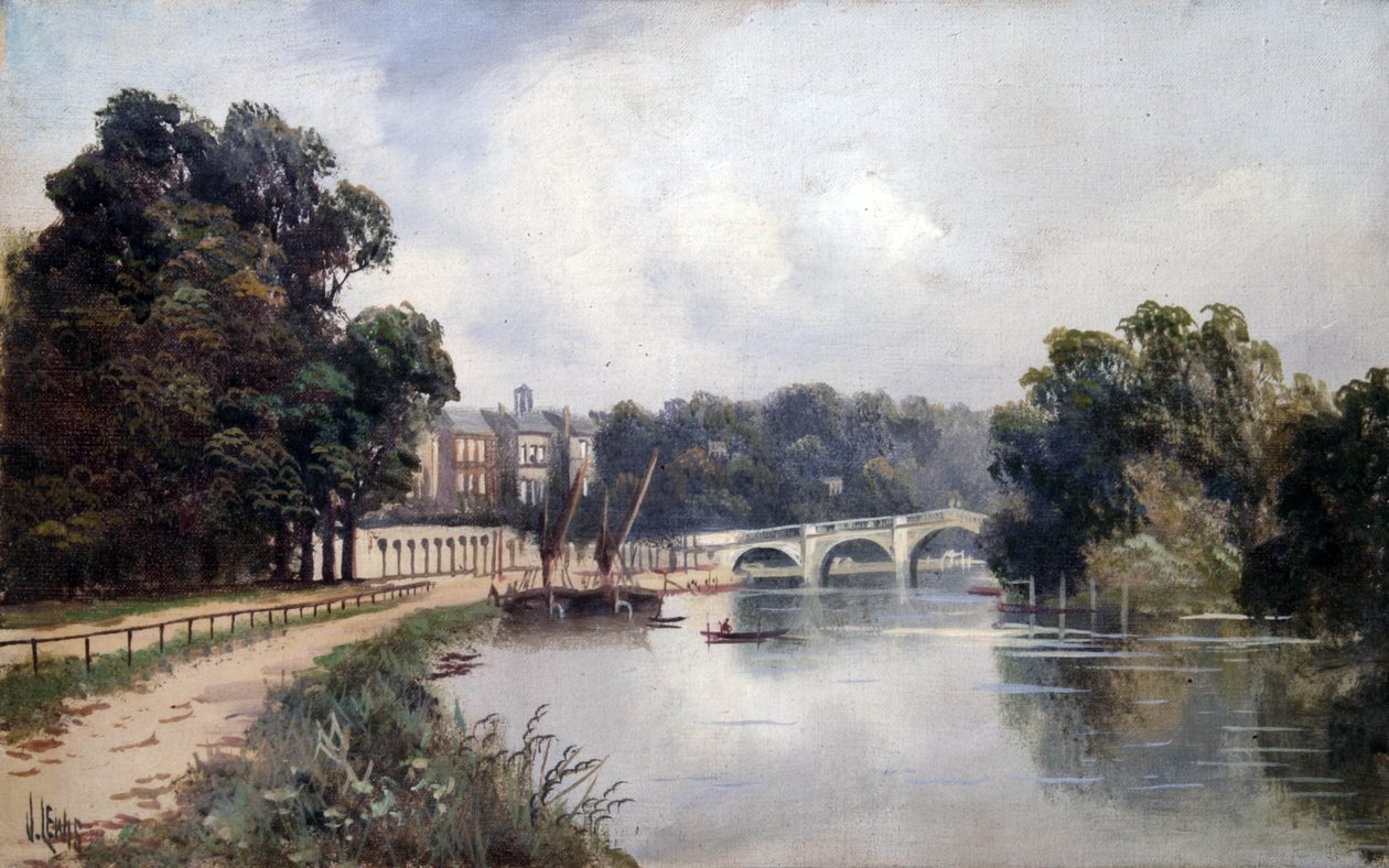 Cholmondeley Walk, a Richmond Bridge felé nézve alkotó: James Lewis