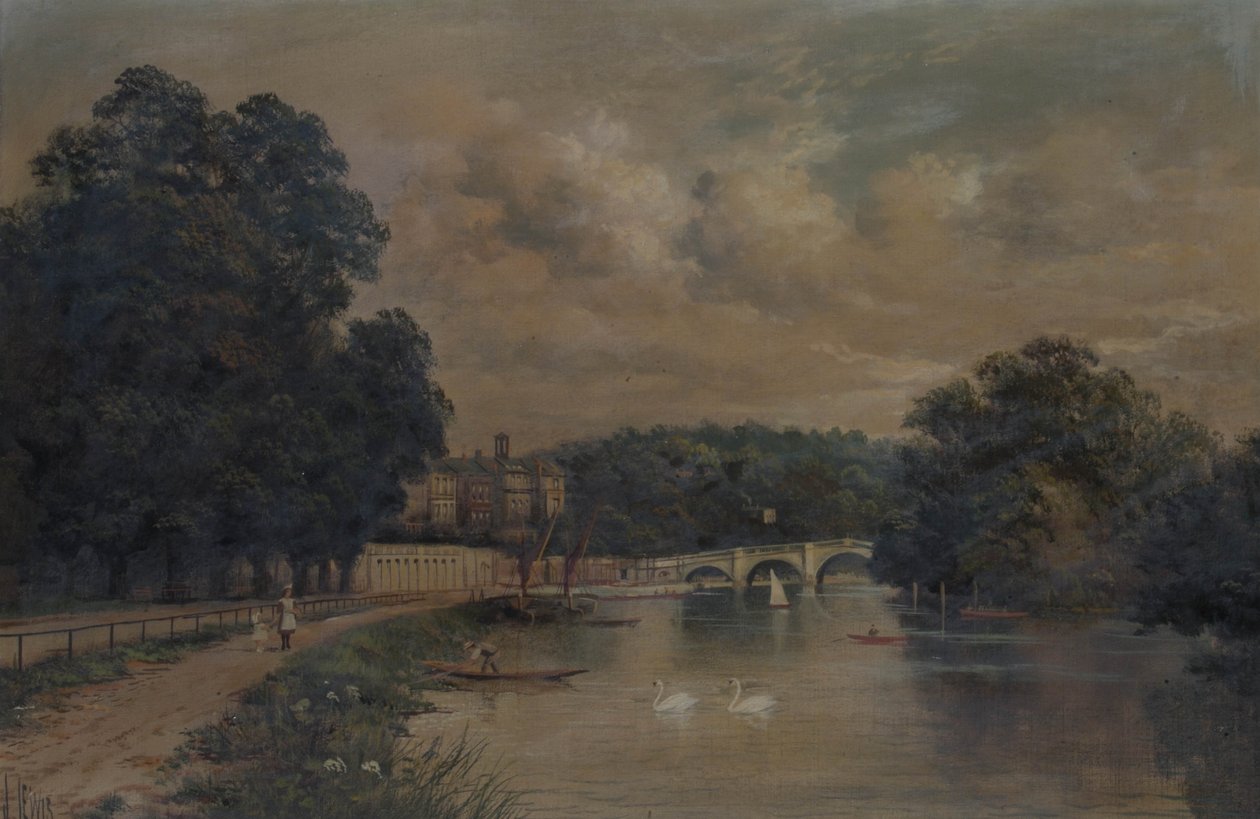 Richmond híd a Cholmondeley Walk-ről alkotó: James Lewis