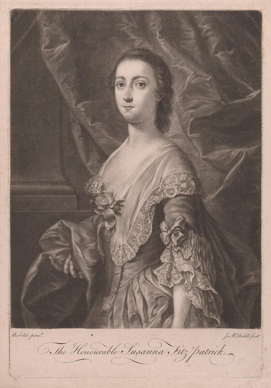 A tisztelt Susanna Fitzpatrick alkotó: James McArdell
