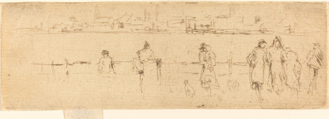 Vázlat a rakparton alkotó: James Abbott McNeill Whistler