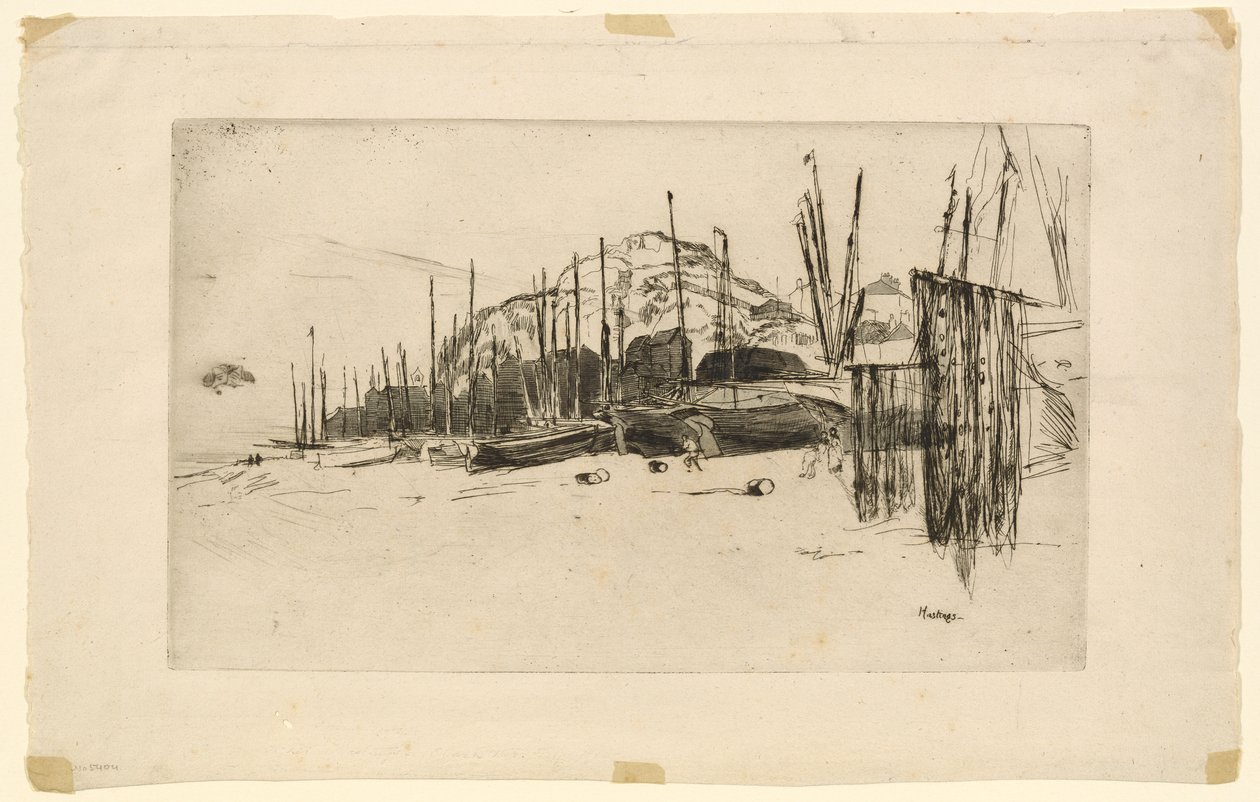 Horgászcsónakok, Hastings alkotó: James Abbott McNeill Whistler