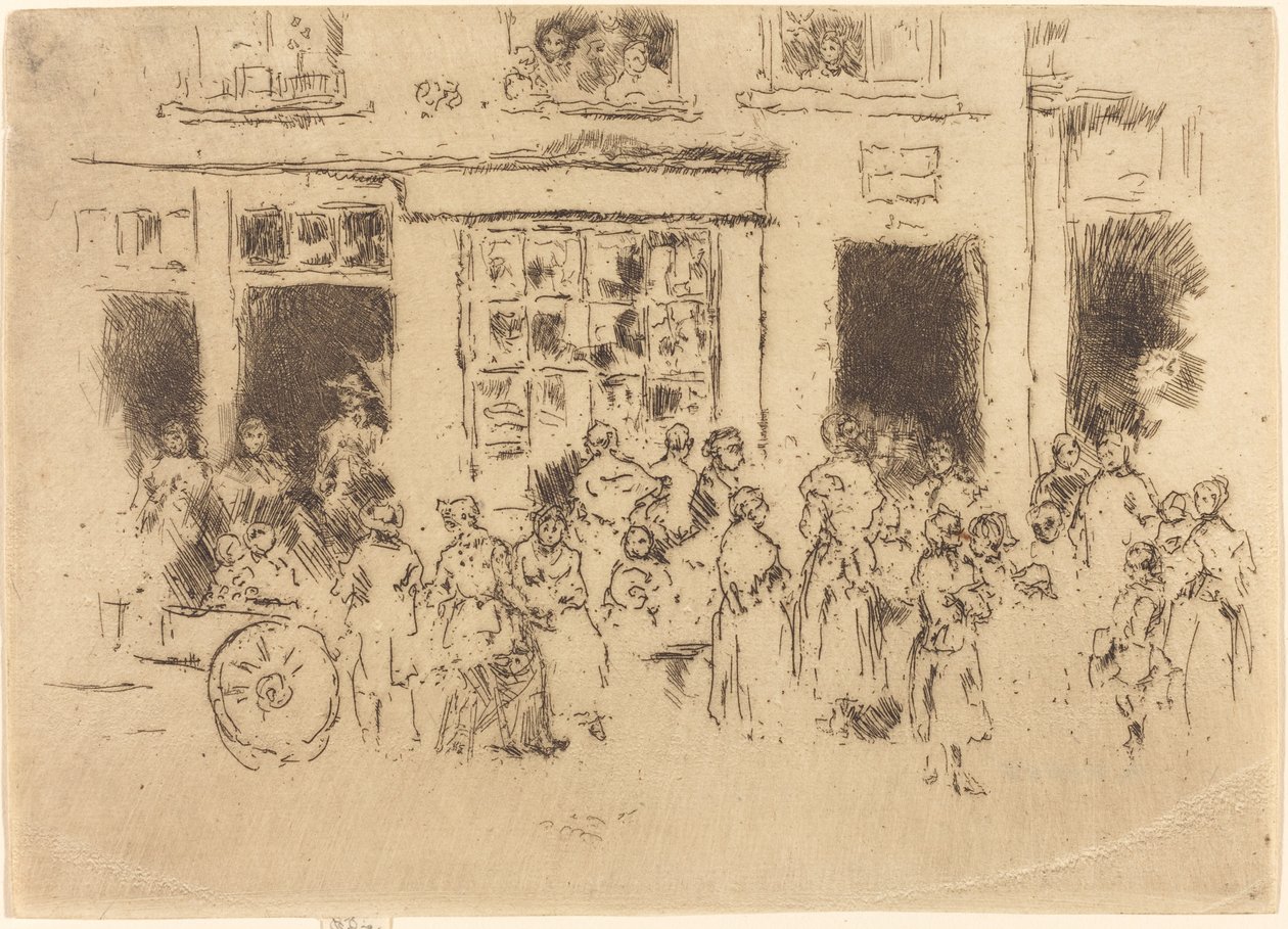 High Street, Brüsszel alkotó: James Abbott McNeill Whistler