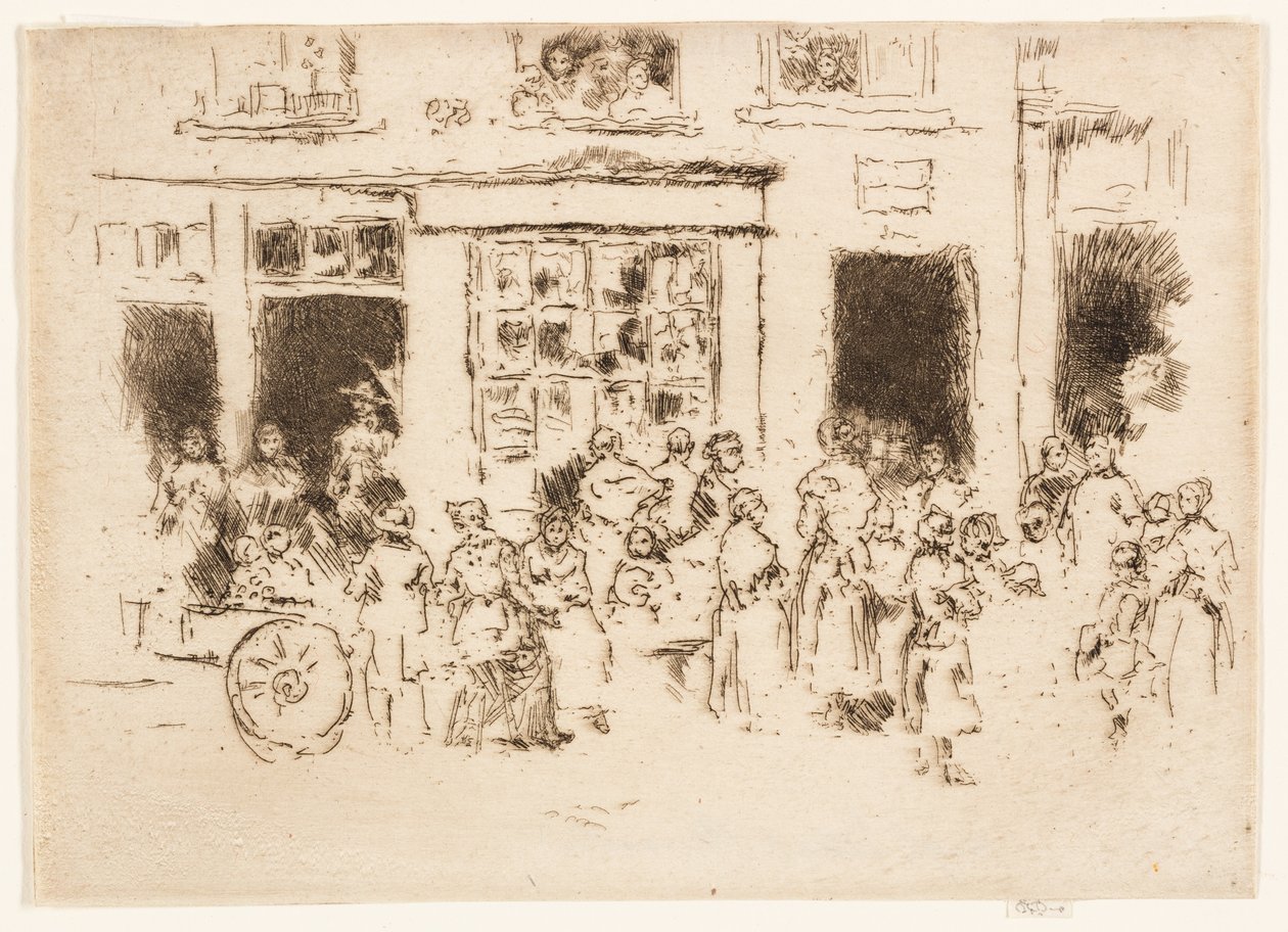 High Street, Brüsszel alkotó: James Abbott McNeill Whistler