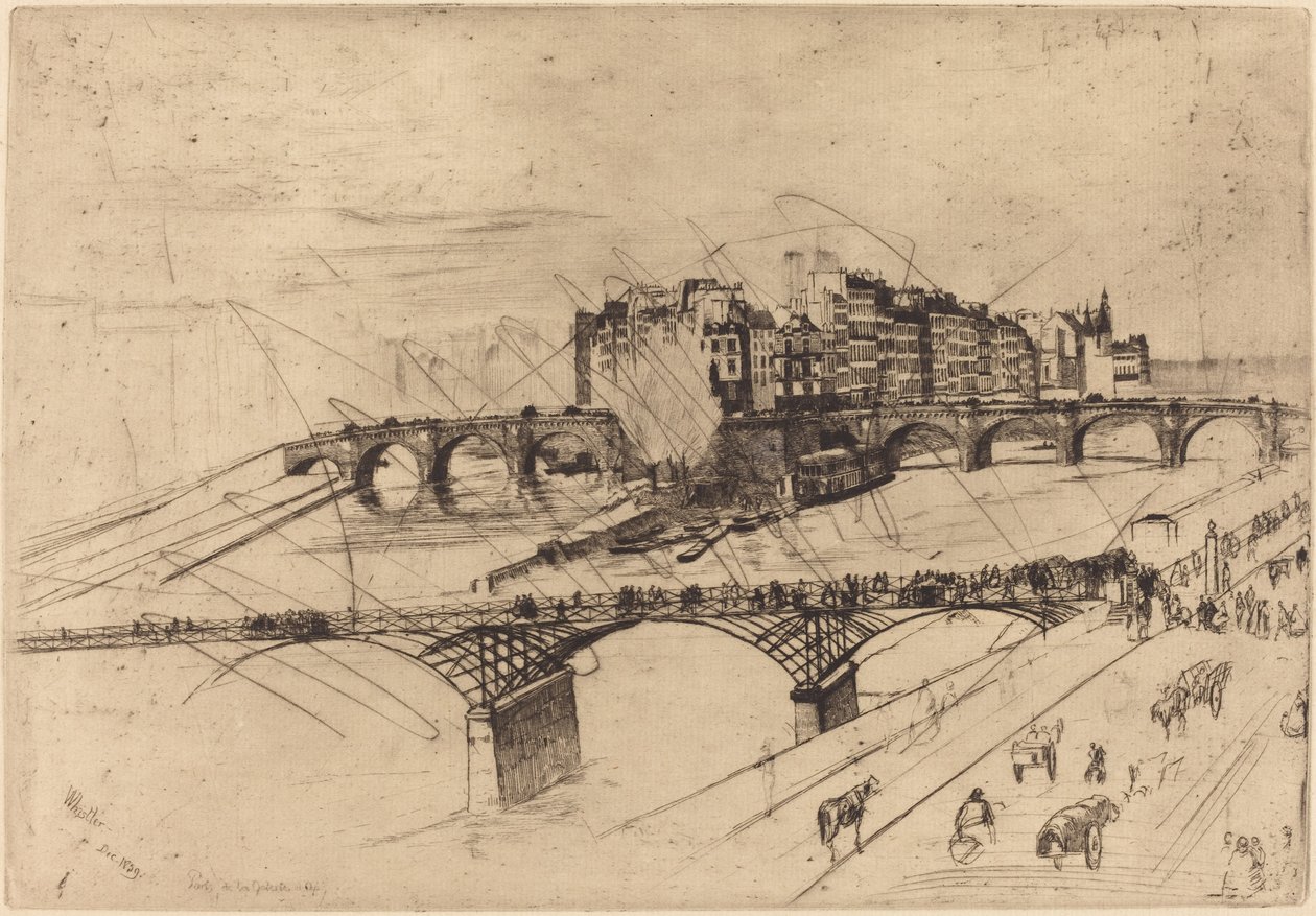 Isle of the Cite, Párizs alkotó: James Abbott McNeill Whistler