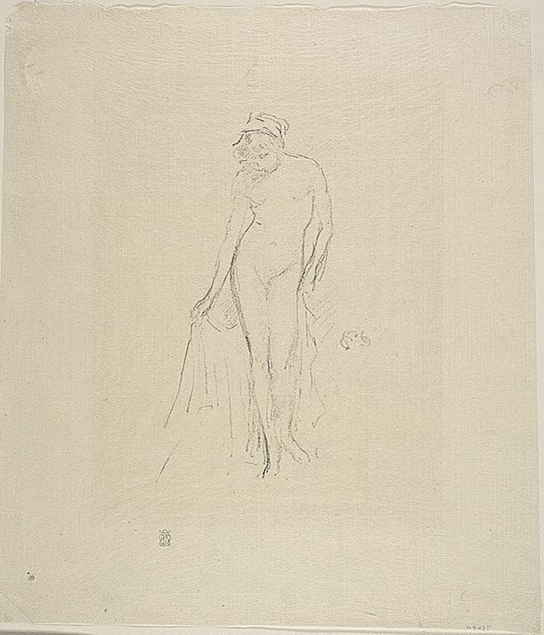 Aktmodell, álló alkotó: James Abbott McNeill Whistler