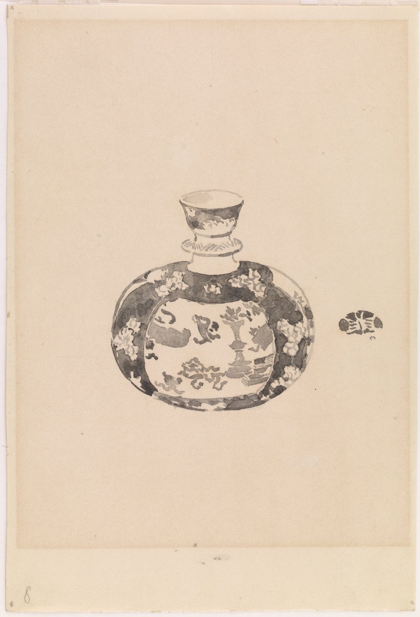 Oviforma gyömbéres tégely harang alakú fedővel alkotó: James Abbott McNeill Whistler