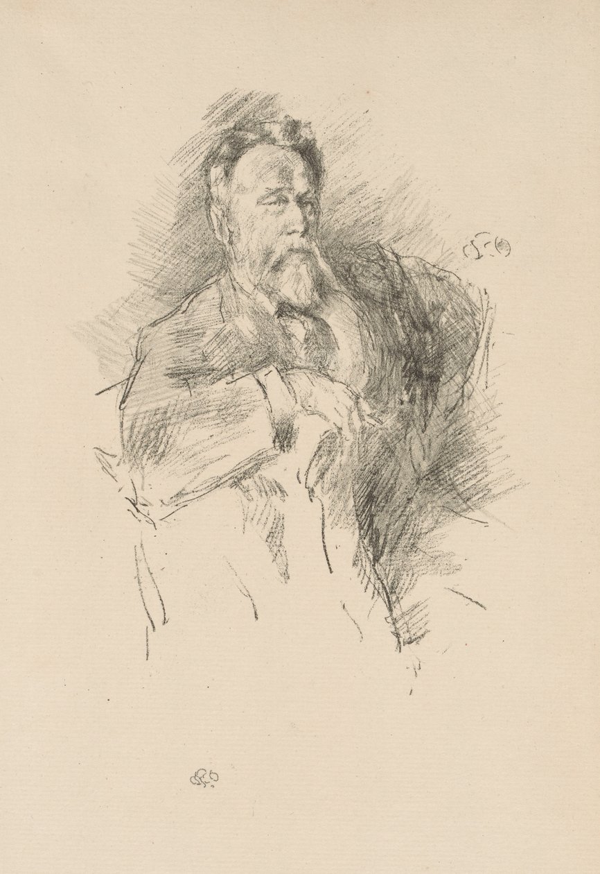 William E. Henley vázlata alkotó: James Abbott McNeill Whistler