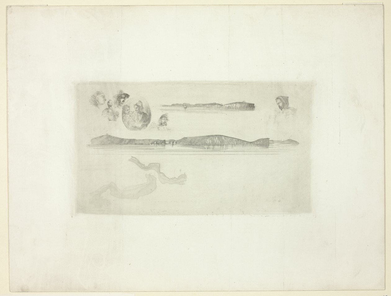 Vázlatok a partfelmérő táblán alkotó: James Abbott McNeill Whistler