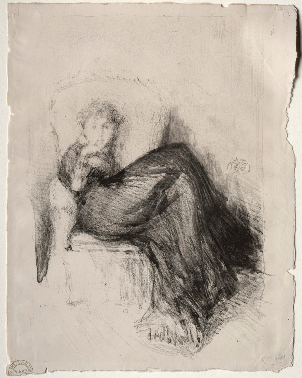 Tanulmány - Maude ülve alkotó: James McNeill Whistler