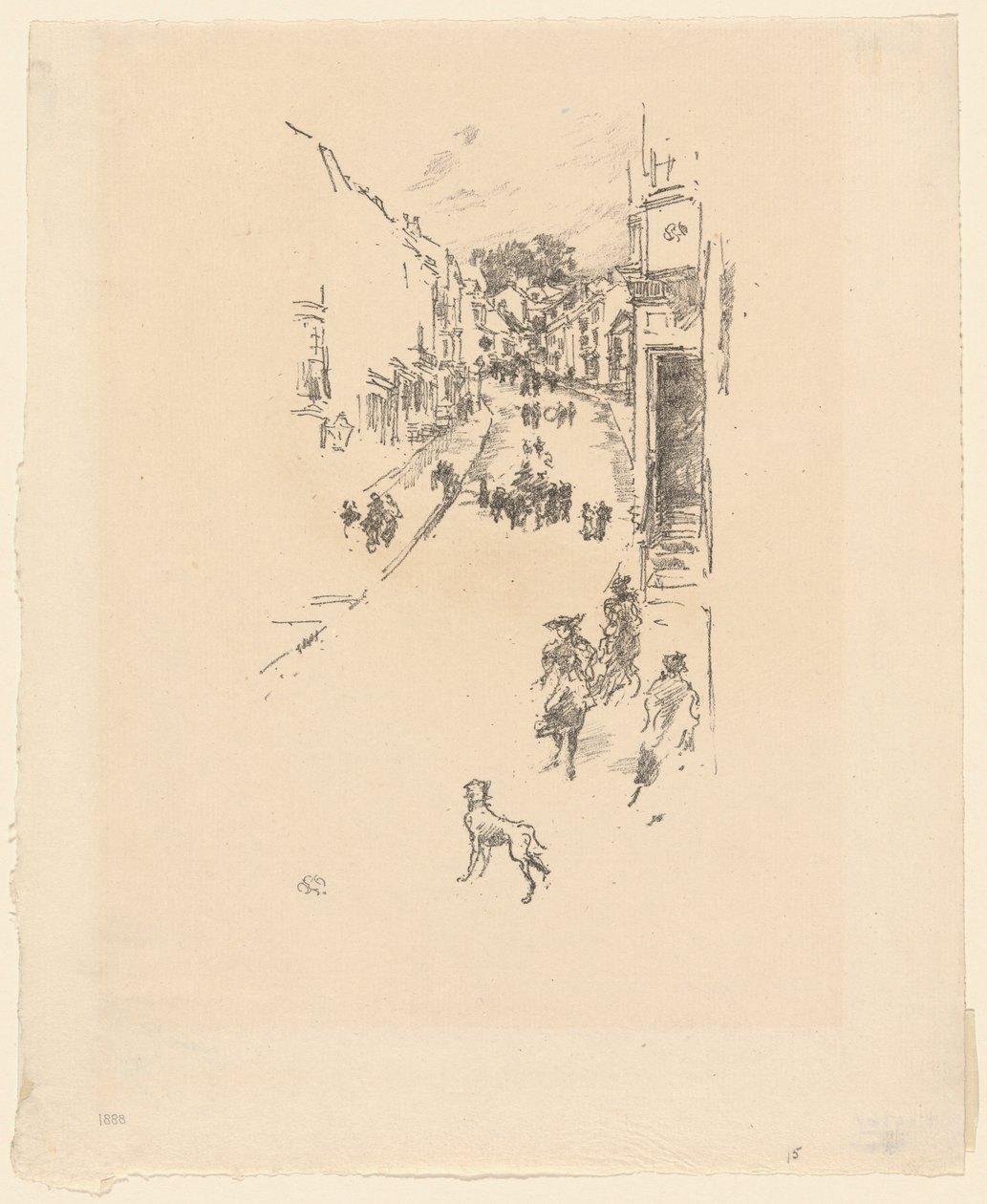 Vasárnap, Lyme Regis alkotó: James Abbott McNeill Whistler